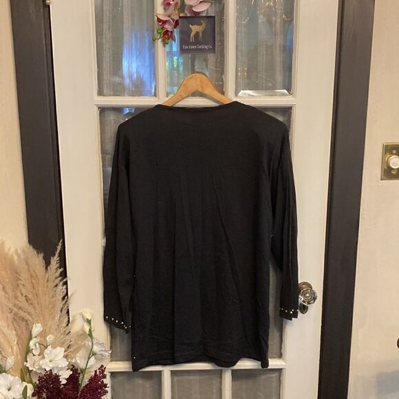 Vintage Western Gold Embellished Tunic Top - Picture 7 of 11